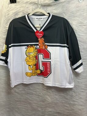 Lolli Garfield Colorblock  Jersey Top - Black & White